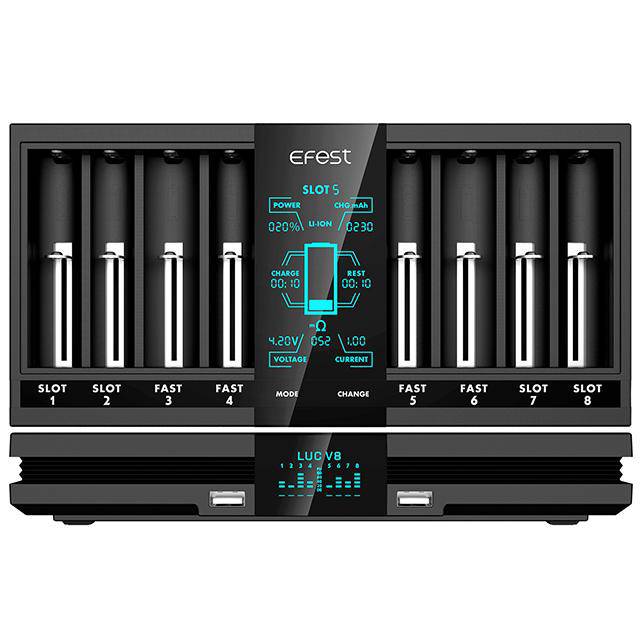 Efest LUC V8 | 8 Bay Charger - Super Vape Store