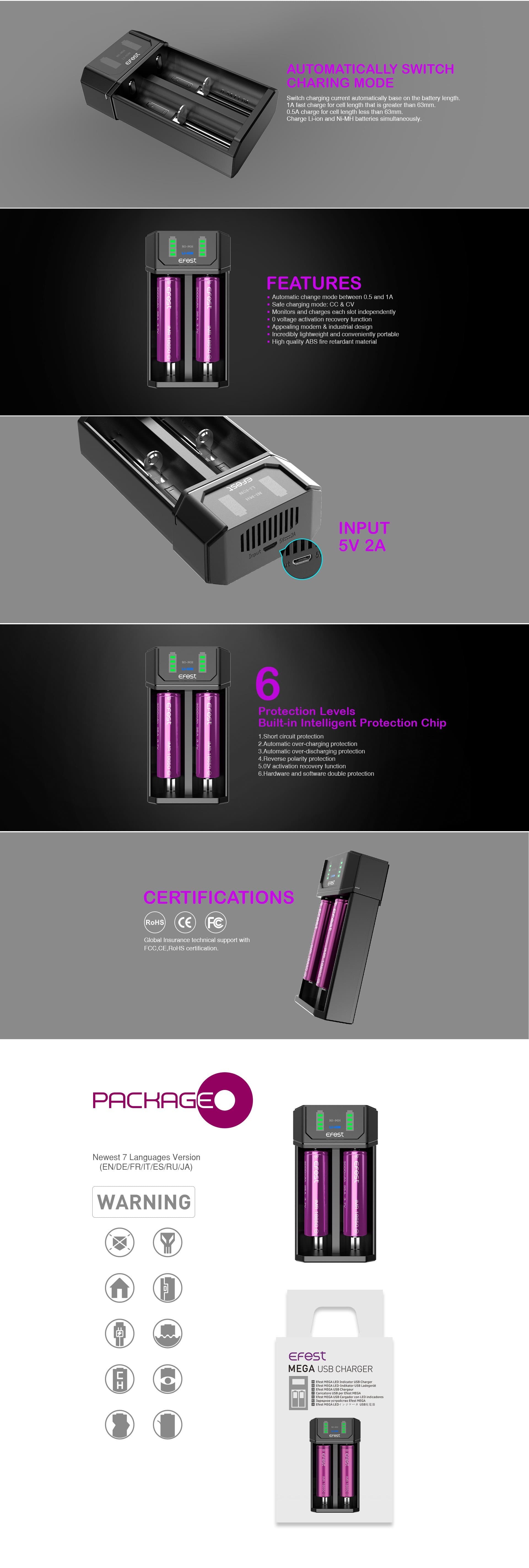 Efest Mega USB Charger - Super Vape Store